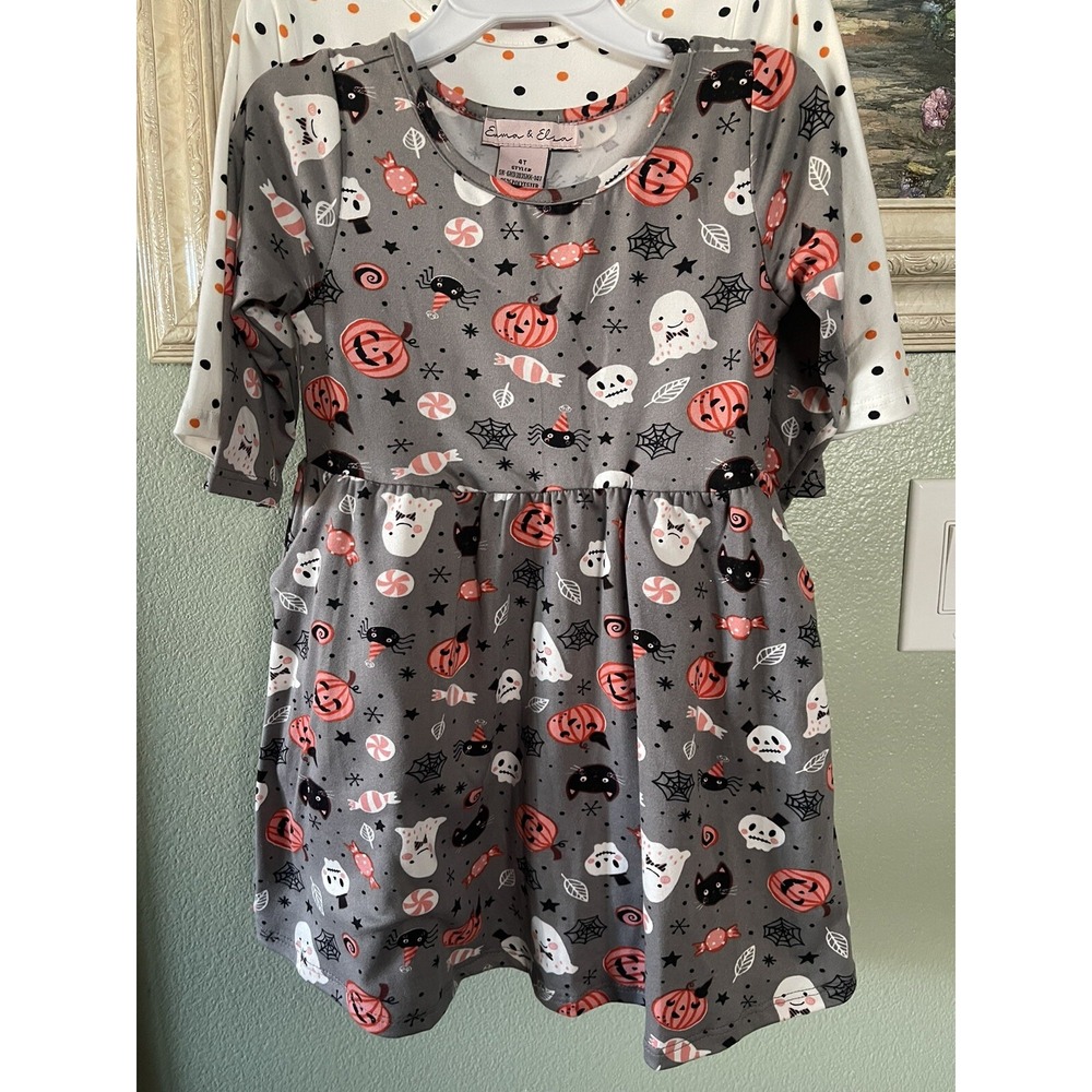 Emma & Elsa Halloween Girls Dress 2 Total Size 4T New